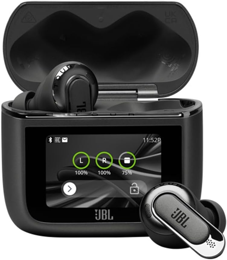 JBL Tour Pro 2 ANC Wireless Earbuds with Touch Screen Charging Case