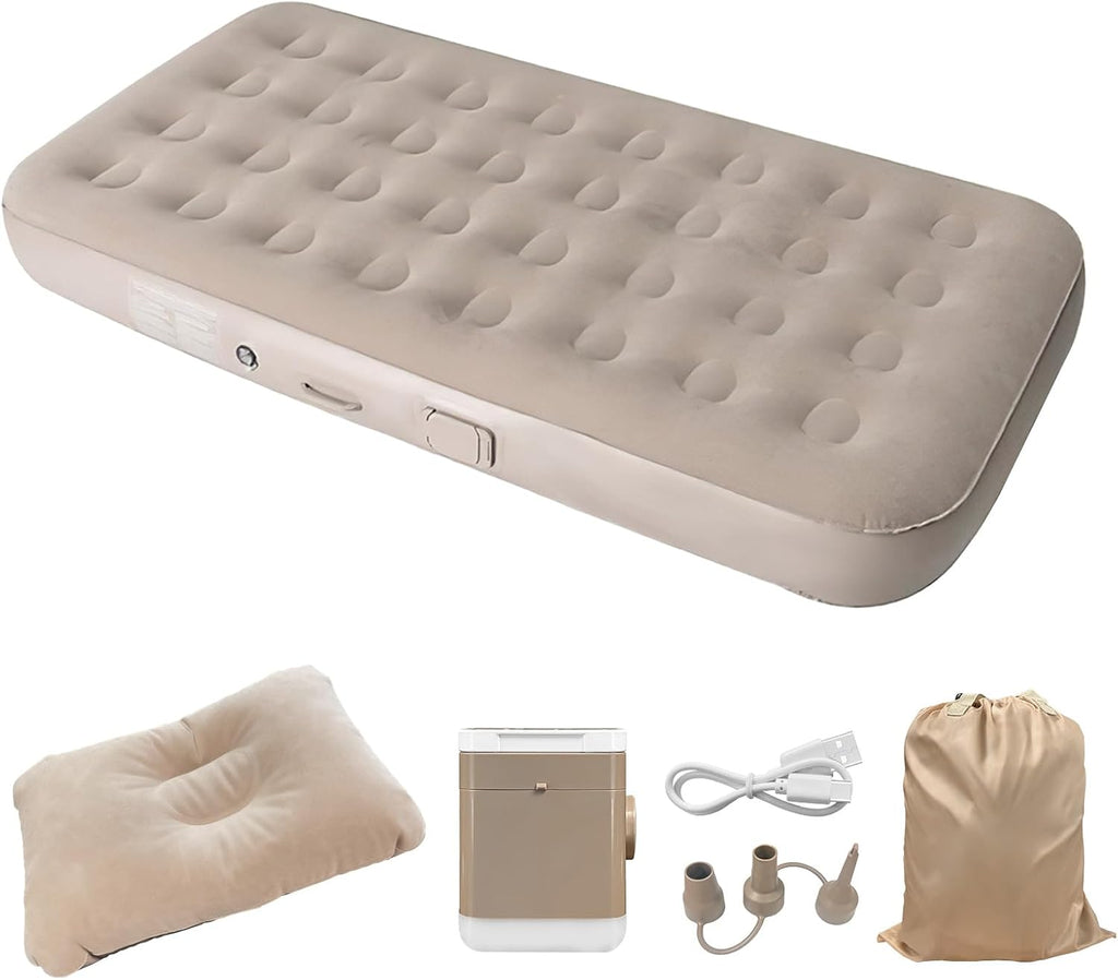 Air Mattress with Built-in Pump - Single
