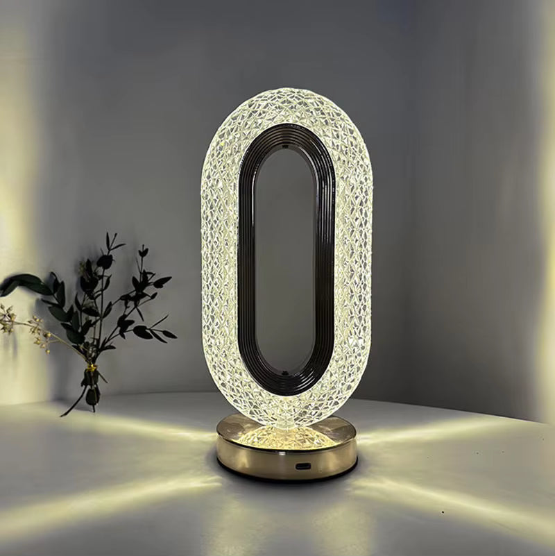 Luxury Crystal Oval LED Lamp