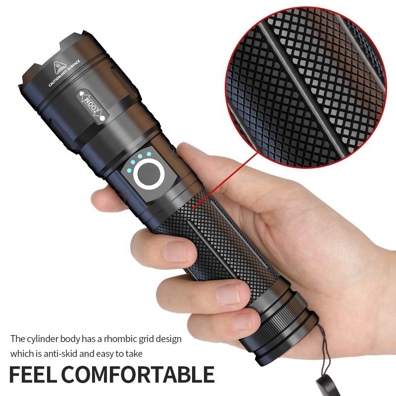 Rechargeable Tactical LED Flashlight With Power Bank Function