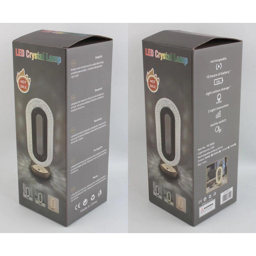 Luxury Crystal Oval LED Lamp