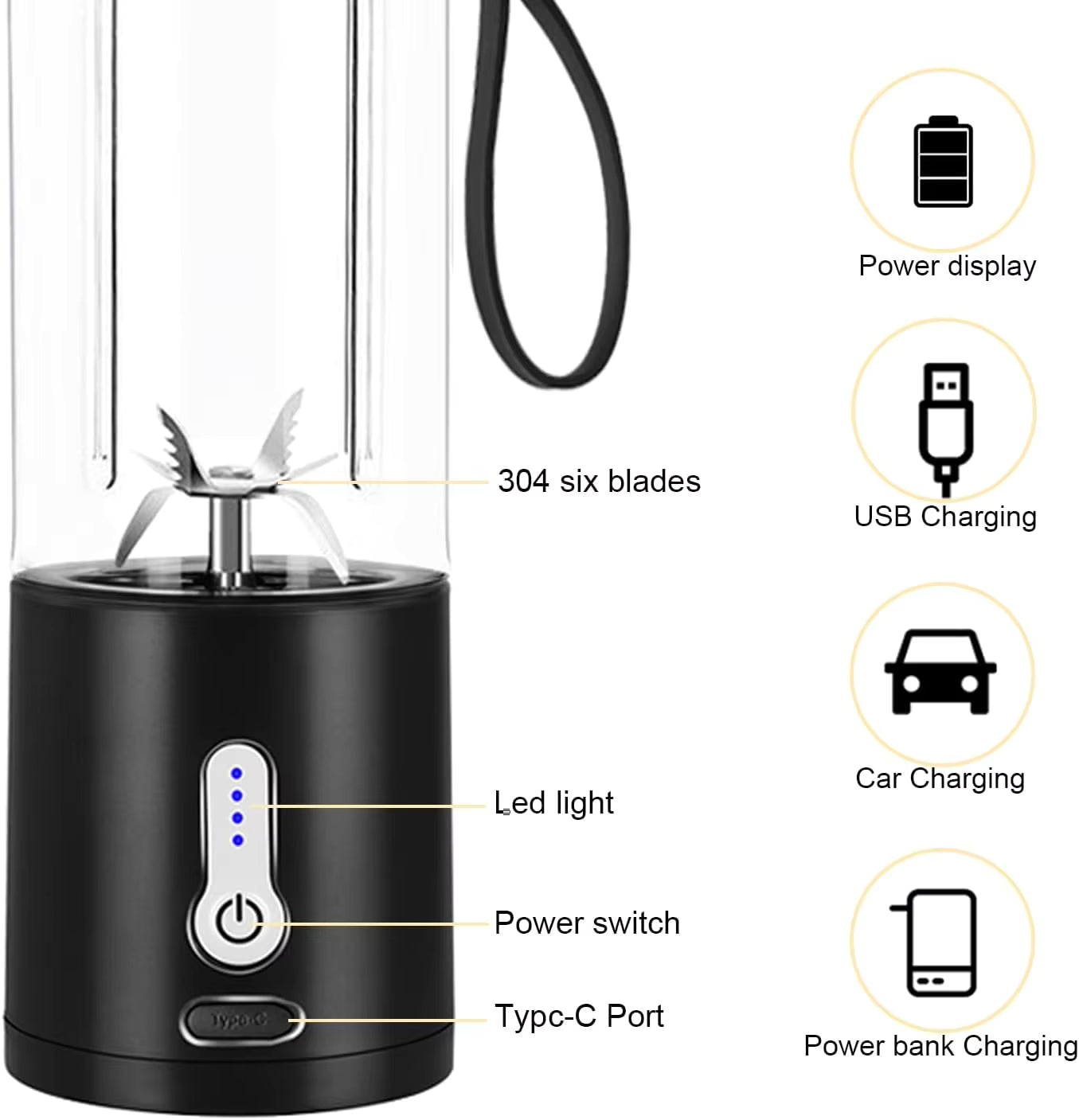 Portable Mini Blender Juicer