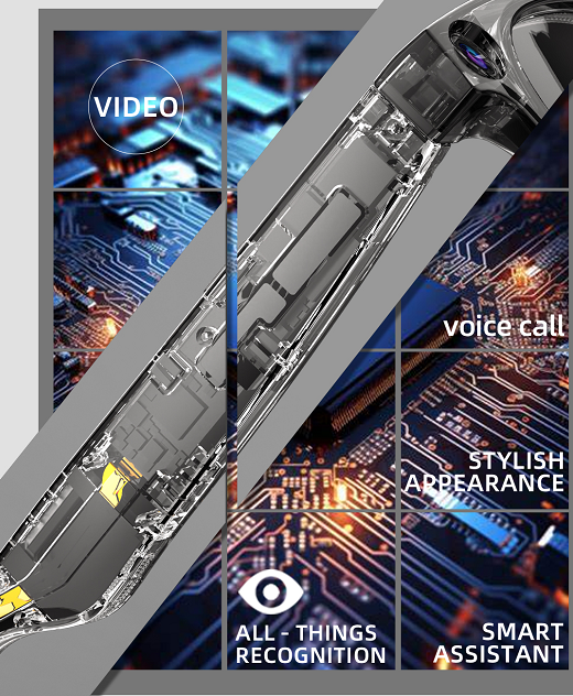 Aimb-G1 Smart Glasses with 8MP Pixels Video & AI Real-Time Translation Functions Local Storage Recording