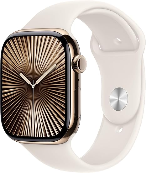 Apple Logo Watch Series 10 – GPS, 46mm, Jet Black, Sport Band